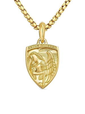 St. Michael Amulet in 18K Yellow Gold, 26mm