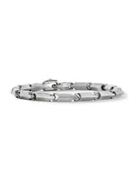 Faceted Sterling Silver Chain Bracelet