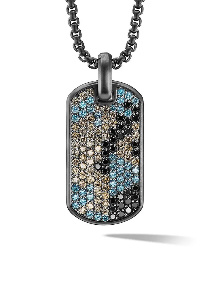 Streamline Pavé Dog Tag Necklace