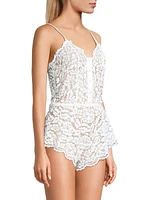 Magnolia Semi-Sheer Lace Teddy