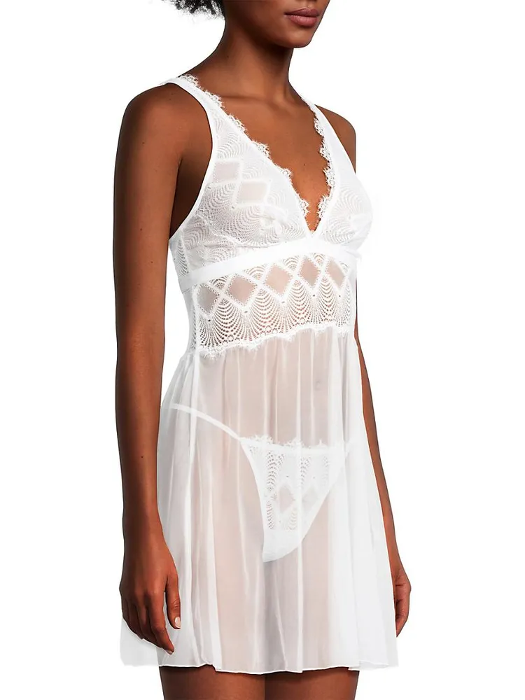 Allure Lace Babydoll Slip Dress
