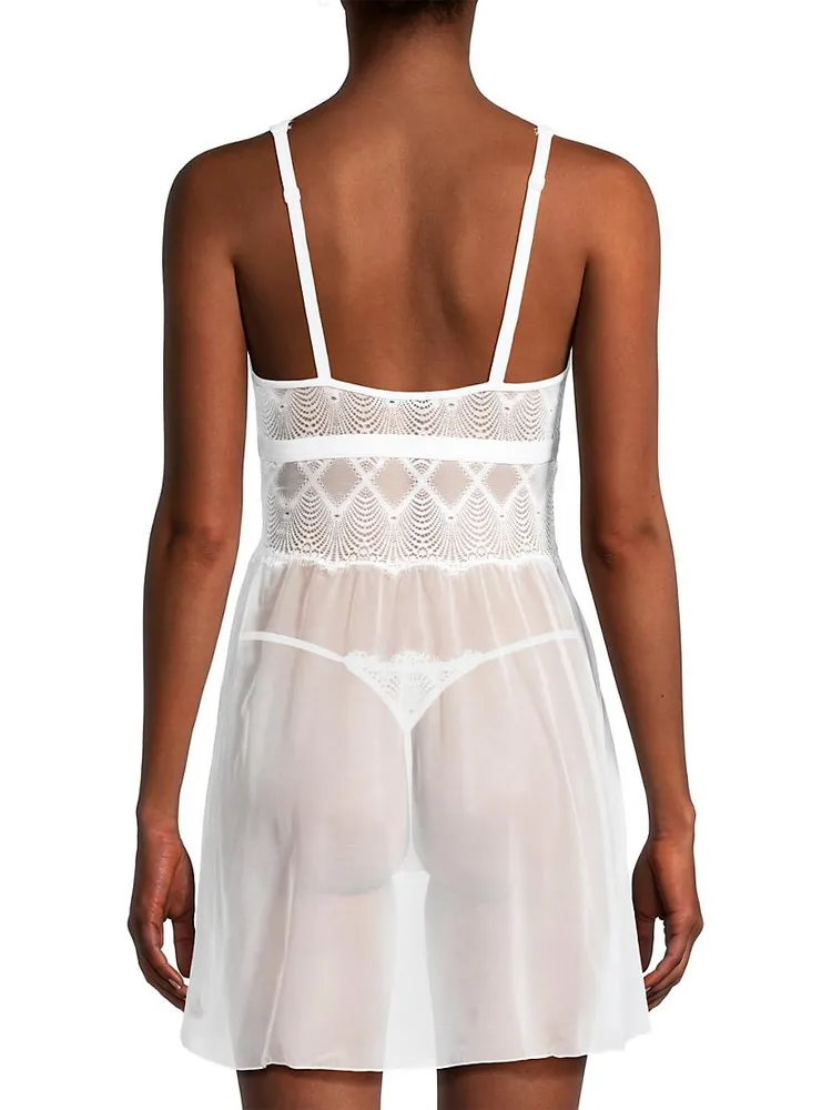Allure Lace Babydoll Slip Dress