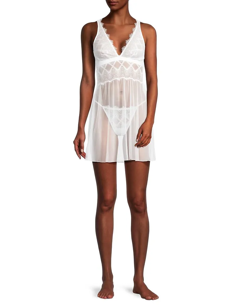 Allure Lace Babydoll Slip Dress