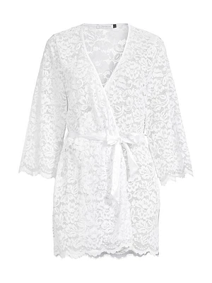 Magnolia Semi-Sheer Lace Robe