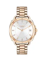​34MM Tatum Rose Goldtone Crystal Bracelet Watch