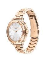 ​34MM Tatum Rose Goldtone Crystal Bracelet Watch