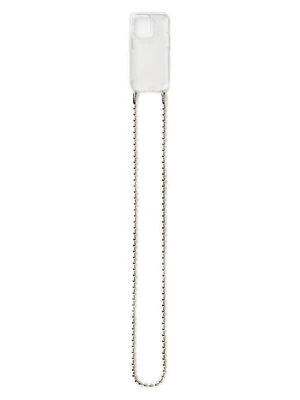 Rhodium Ballchain Crossbody Strap & Case Set