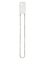 Rhodium Ballchain Crossbody Strap & Case Set