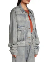 Desire Paths Washed Denim Trucker Jacket