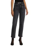 High-Rise Stovepipe Slim Jeans
