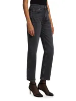 High-Rise Stovepipe Slim Jeans