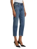 Kye Cropped Straight-Leg Jeans