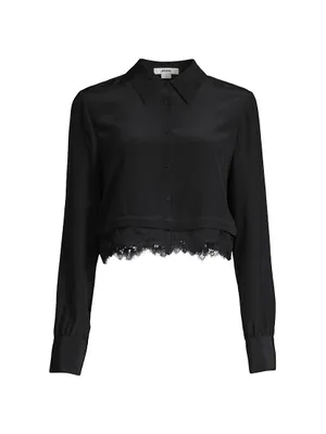 SilkCrêpe De Chine Crop Blouse