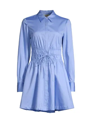 Smocked Waist Shirtdress