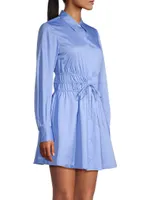 Smocked Waist Shirtdress