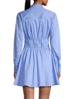 Smocked Waist Shirtdress