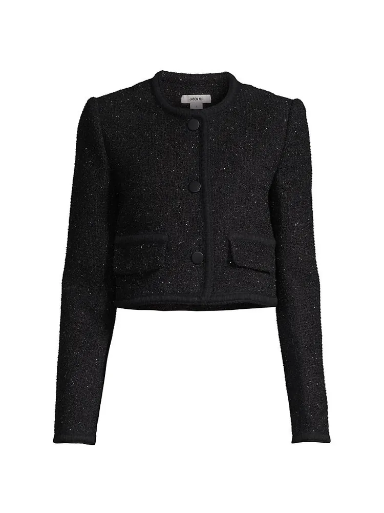 Sparkle Tweed Crop Jacket