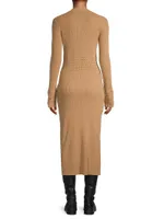 Merino Wool-Blend Midi-Dress