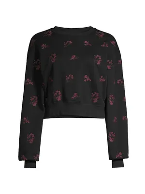 Floral-Embroidered Sweatshirt