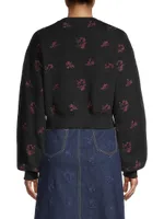 Floral-Embroidered Sweatshirt