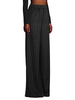 Pin-Stripe Wide-Leg Pants