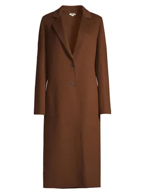 Wool-Blend Long Coat