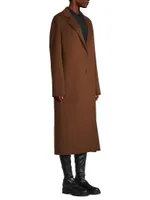 Wool-Blend Long Coat