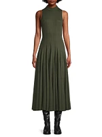 Sleeveless Ponte Midi-Dress