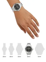 Riviera 10621 Stainelss Steel & Diamond Bracelet Watch/36MM
