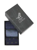 3-Pack Striped & Pin Dot Socks