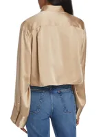 Cropped Silk Top