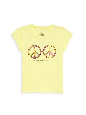 Little Girl's Peace Vintage Jersey T-Shirt