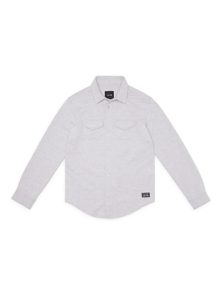 Boy's Jersey Knit Button-Up Shirt