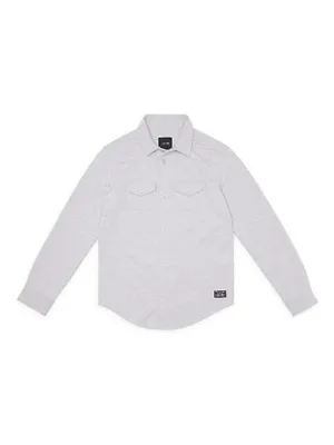 Boy's Jersey Knit Button-Up Shirt