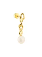 Orion 18K-Gold-Plated & Freshwater Pearl Drop Earring