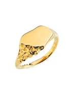 Sawyer 22K-Gold-Plated Signet Ring