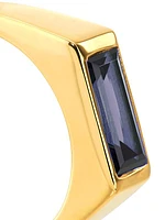 Harald 22K-Gold-Plated & Nano Gemstone Ring