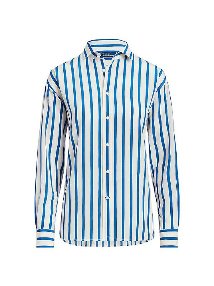 Striped Mulberry Silk Shirt