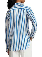 Striped Mulberry Silk Shirt