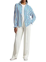 Striped Mulberry Silk Shirt