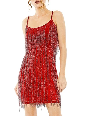Embellished Fringe Minidress