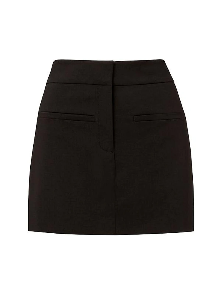 Elara Wool-Blend Miniskirt