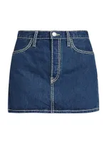 '90s Cotton Denim Miniskirt