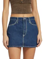 '90s Cotton Denim Miniskirt