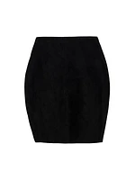 Breve Stretch Suede Skirt