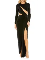 Long Sleeve Cut Out Gown