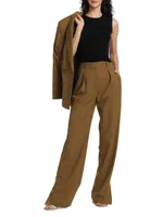 Calypso Pleated Slit Trousers