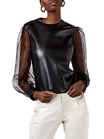 Genevieve Recycled Leather Top