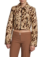 Cropped Pony-Print Jacket