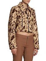 Cropped Pony-Print Jacket